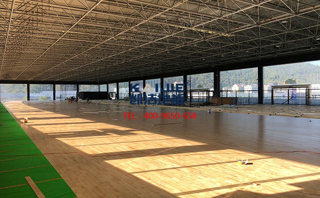 衡陽市鐵一中學生體育館運動木地板工程案例——凱潔地板