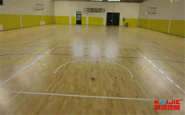 學校籃球館地板施工